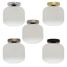 Modern Flush Ceiling Light Fitting Glass Low Ceiling Lighting