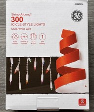 300 GE Multi-Color String-A-Long Icicle Style Lights - NEW