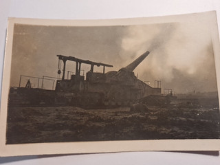 Ww1 Carte Photo Canon en Action Très animée