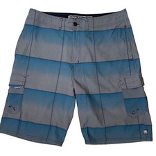 Ocean Current blue and gray men's swim trunks SZ 34"
