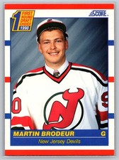 1990-91 Score American Martin Brodeur Rookie Card RC #439 New Jersey Devils. rookie card picture
