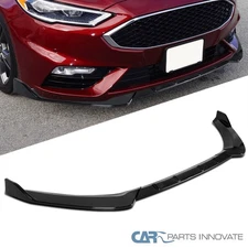 Fit 17-18 Ford Fusion Glossy Black PP Front Bumper Lip Spoiler Body Kit Splitter