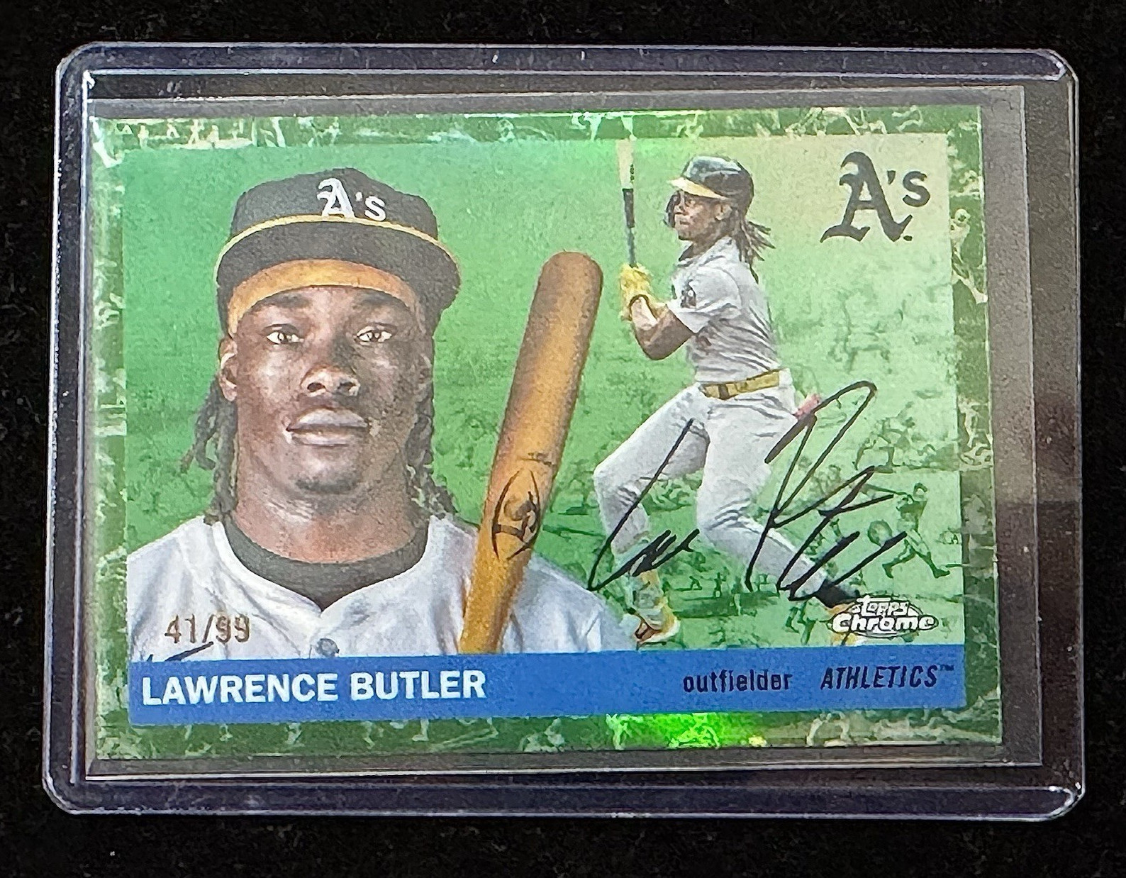 Topps 2025 Chrome Platinum Lawrence Butler Athletics Green Toile /99 COLOR MATCH