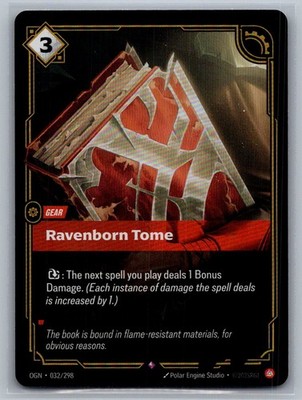Ravenborn Tome 032/298 Rare Origins Riftbound Foil Near Mint
