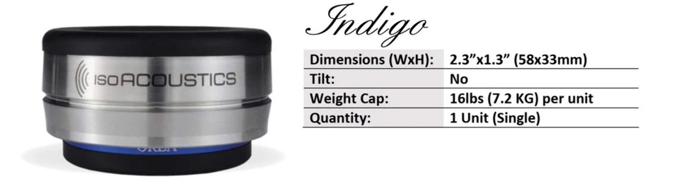 IsoAcoustics Orea Indigo audio isolation feet 1 pc