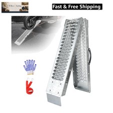 67" Folding Motorcycle Ramp, 480 lbs Heavy Duty Loading Ramp for Pickup Truck...