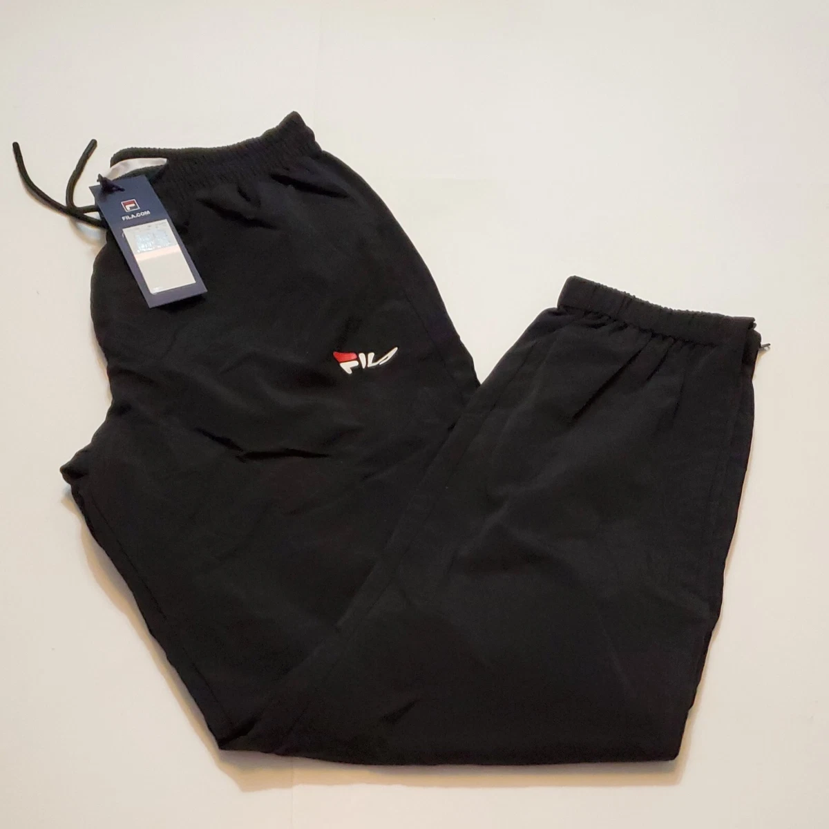 NWT Fila Diana Slim Pants Black Track Wind Womens Small Brand New