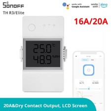 16A/20A Wifi Switch With Temperature Sensor Humidity Monitor Switch Wireless