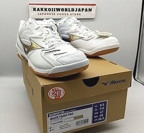 Mizuno Badmintonschuhe WAVE FANG PRO weiß/gold 71GA2100 50 Unisex Modell NEU!! - Bild 2 von 13