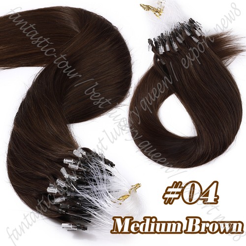 200G Micro Loop Ring Link Beads Remy Human Hair Extensions Micro Bead Tip Blonde - Picture 15 of 28