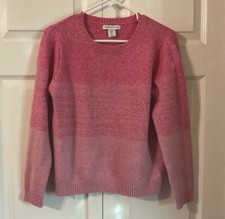 Cupcakes Cashmere Pink Ombre Sweater Crewneck Long Sleeve Size Medium