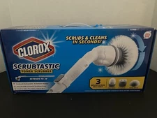 CLOROX Scrubtastic Power Scrubber Cordless Rechargeable Extends To 39” 300 RPM