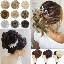 X-Large Scrunchie Messy Bun Hair Piece Tousled Updo Wrap on Ponytail Extension H