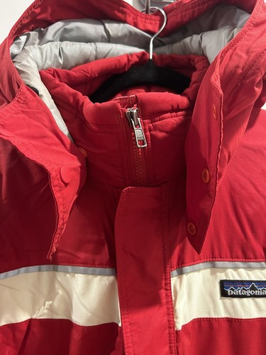 Patagonia Jacket Boys Size Large Red & White Snowshot Waterproof Insulated Ski - Picture 6 of 16