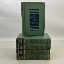 Greatest Short Stories 5 Volume Lot Collier 1940 VTG HCs Irving Poe Tolstoi