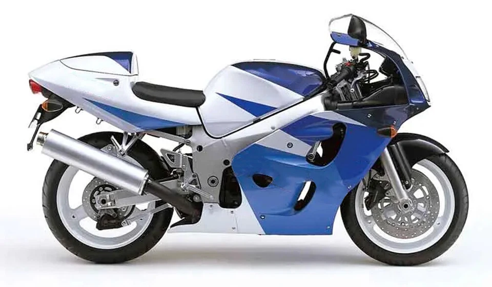 Kit Fairins azul blanco para Suzuki GSXR600 GSXR750 1996 1997 1998 1999 kit de carrocería Foto 3 de 4