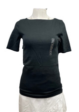 LAUREN RALPH LAUREN WOMEN'S BLACK SHORT SLEEVE TOP