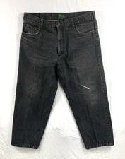 Scandia Woods Mens Size 40X28 Faded Black Straight Denim Jeans Cotton