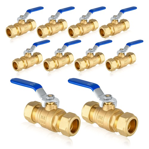 Efield1/2" or 3/4 Inch Compression Full Port Brass Ball Valve 600WOG Lead Free - Picture 27 of 27
