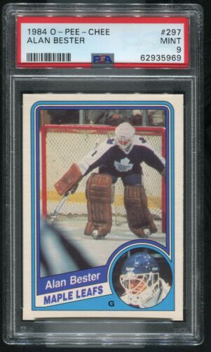 1984 O-PEE-CHEE #297 ALAN BESTER RC MAPLE LEAFS MINT 9 ROOKIE - Picture 1 of 2