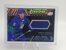 Brock Boeser 20-21 Upper Deck Black Obsidian Jersey Hockey Card