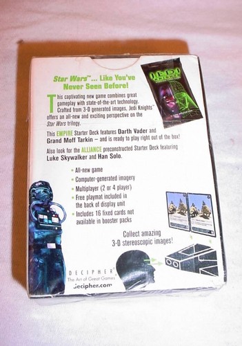 2001 STAR WARS JEDI KNIGHTS TRADING CARD GAME LIMITED ED THE EMPIRE STARTER DECK - Picture 2 of 2