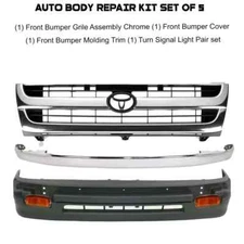 Front Bumper Cover Chrome Grille Assembly For 1998-2000 Tacoma 2WD