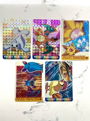 Rare Pokemon Pocket Monsters Vintage Holo Prism Vending Cards Lot of 5 |  eBay