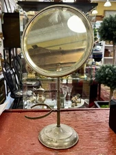 Vtg Art Deco Shaving Barber Mirror W/ Two Holding Arms & Tilts Barber Haircuts