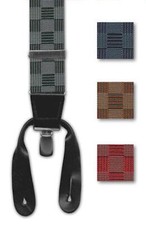 BRACES Traditional style Button or Clip on Combination Braces Suspenders Squa...