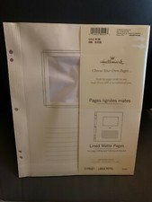 Hallmark Choose Your Own Album Pages Lined Matte 10 Pages AR1480 New