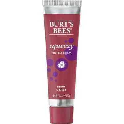 Burt's Bees 100% Natural Squeezy Tinted Lip Balm with Beeswax, Berry Sorbet