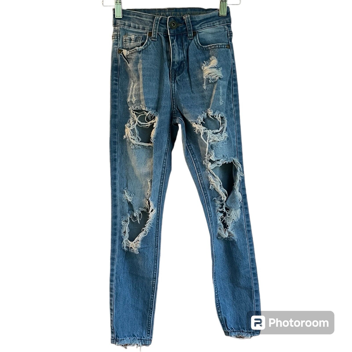 Gogo Jeans, Distressed High Rise Ankle, Women's Jeans, Size 00/23