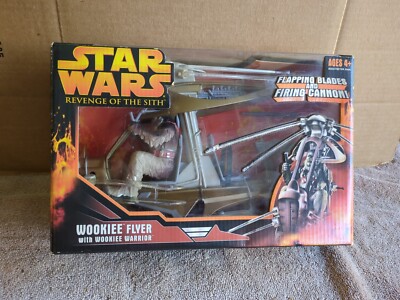 Star Wars 2005 Revenge of the Sith Wookiee Flyer with Wookiee Warrior Vehicle A4