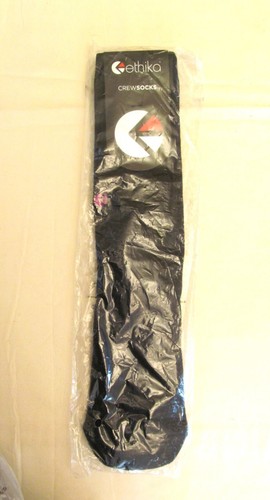 Ethika Crew-Herrensocken SCHWARZ Large passt 9 bis 11 1/2 Fußgewölbestütze & nahtlose Spitze - Bild 3 von 8