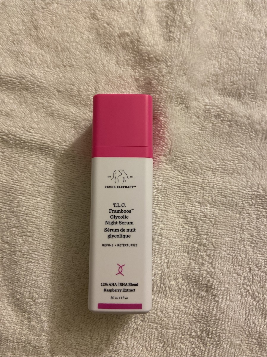 1 x Drunk Elephant TLC Framboos Glycolic Night Serum Full Sz 1oz