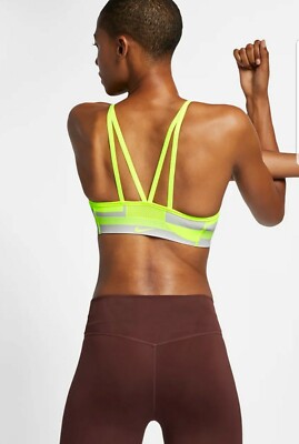 NEW NIKE FLYKNIT SPORTS BRA WITH MEDIUM SUPPORT SIZE XS in GREY LIME MIX 