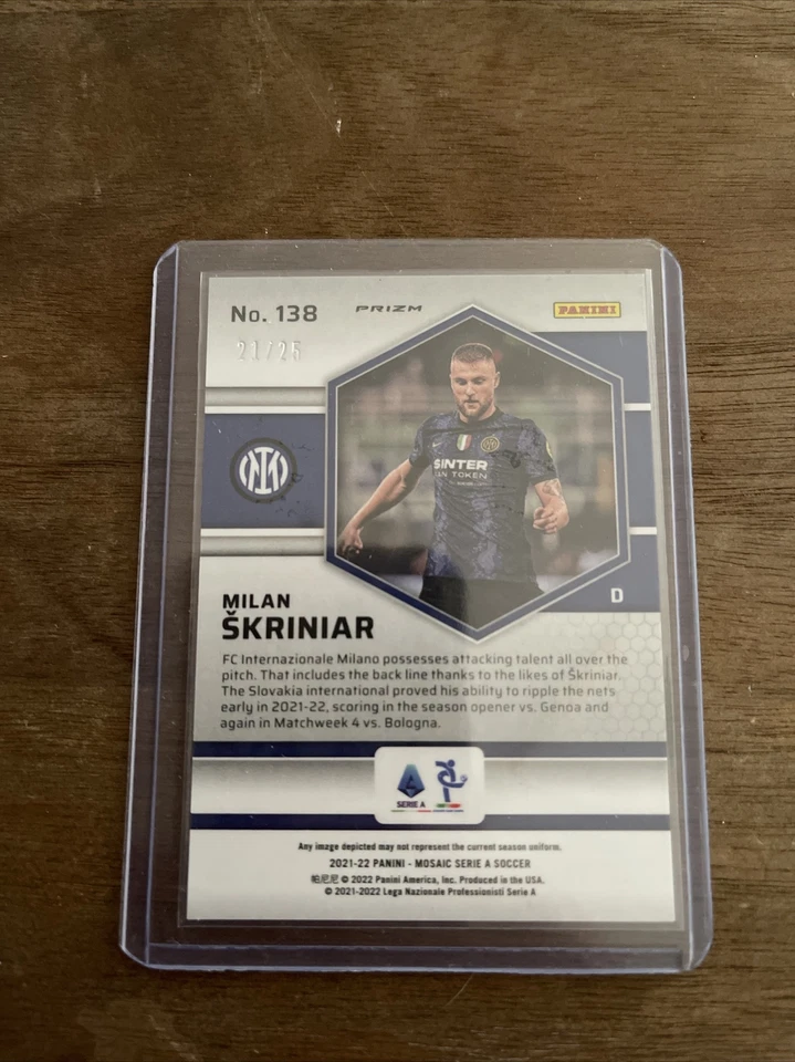 2021-22 Panini Mosaic Serie A Milan Skriniar /25 - Image 2 of 2