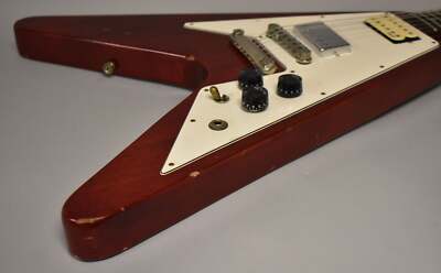 1981 Aria Pro FV-650 Flying V Cherry Red MIJ w/OHSC Like Van Halen