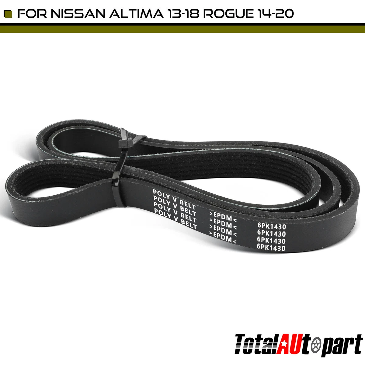 MOCA AUTOPARTS 6PK1180 Serpentine Belt for 19-18 Audi RS5 V6 2.9L