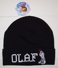 Boys or Girls Disney Frozen Black Olaf Cuffed Beanie Hat OSFM