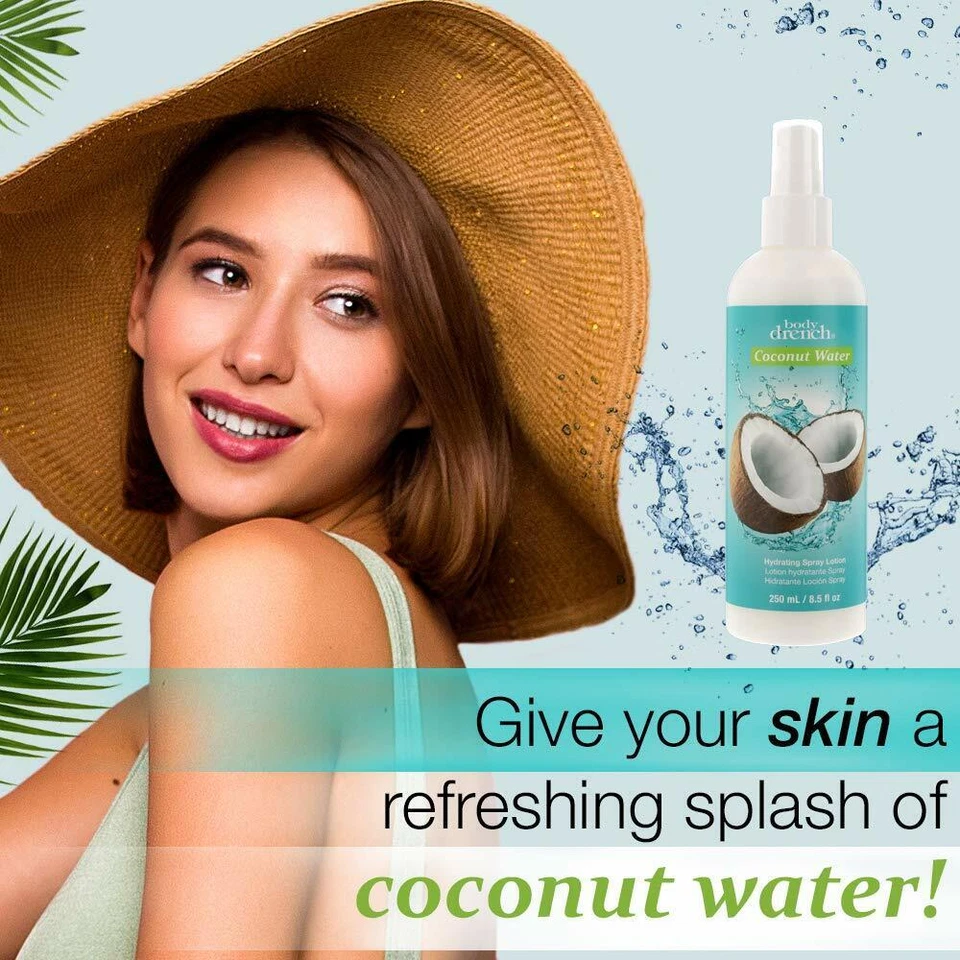 Body Drench Coconut Water Hydrating Spray Lotion for All Skin Types, 8.5 fl oz - Image 2 of 4