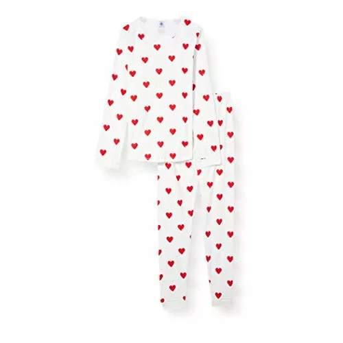 Petit Bateau Printed Long Sleeve Pajamas Ladies Heart A00J701