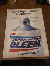 Gleem Toothpaste Print Ad 1967 10x13 Super Duper 