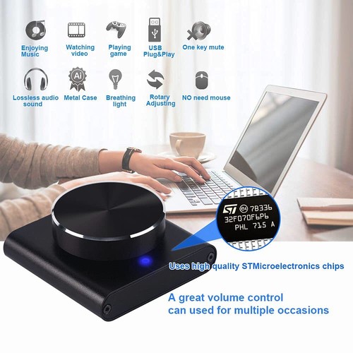 USB Lautstärkeregler Knopf PC/Computer Audio Lautstärkeregler Adjuster mit Ei... - Bild 2 von 7