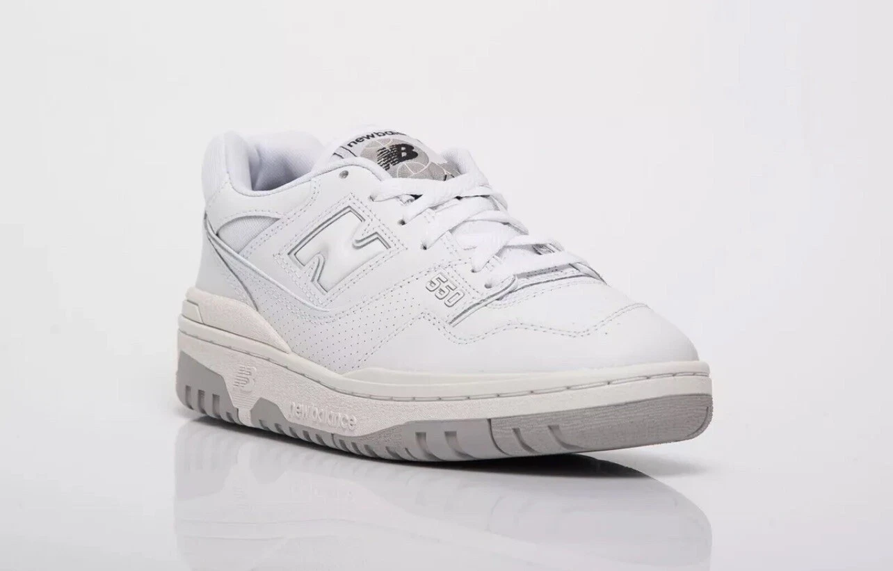 Nuovo con scatola New Balance 550 bianco grigio suola BB550PB1 misura 8m 100% autentico