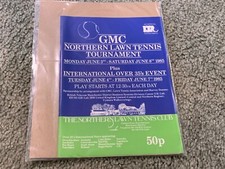1985 Gmc Northern Lawn Tournament Tennis Program West Didsbury Manchester