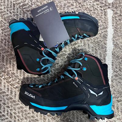 Salewa Women's Mountain Trainer Mid Gtx Boot Magnet/viridian Green Sz US 7/EU 38
