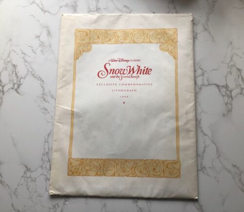 Walt Disney Snow White and the Seven Dwarfs Lithograph 1994 - Rare Vintage - Picture 2 of 6