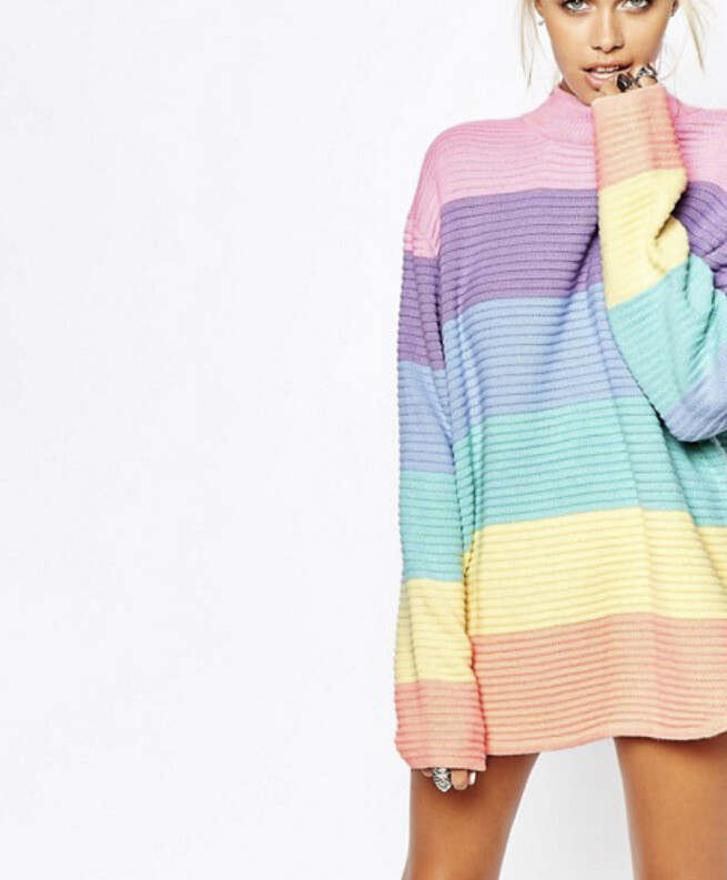 pastel knit sweater
